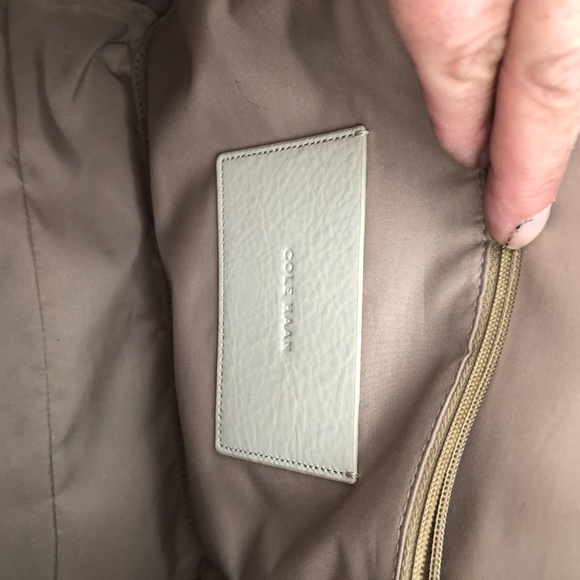 Cole Haan Cream & Black Leather Tote